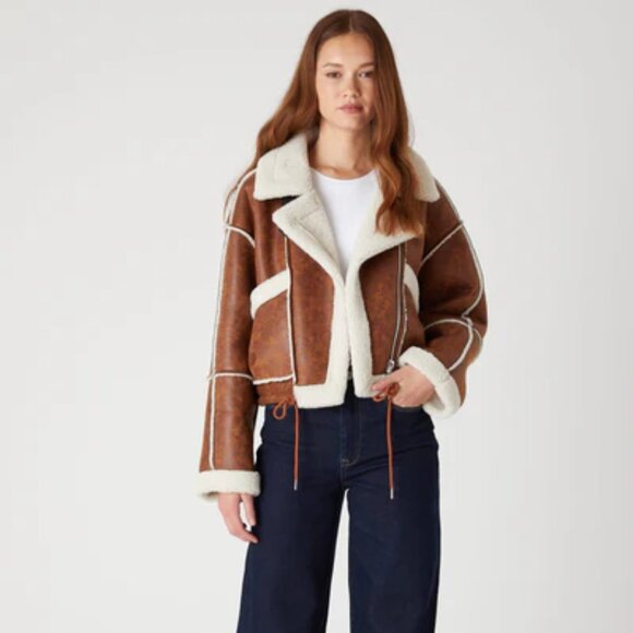 NEW BLANK NYC Steady Habits Jacket in brown for women 1025 5m3 - Picture 1 of 6